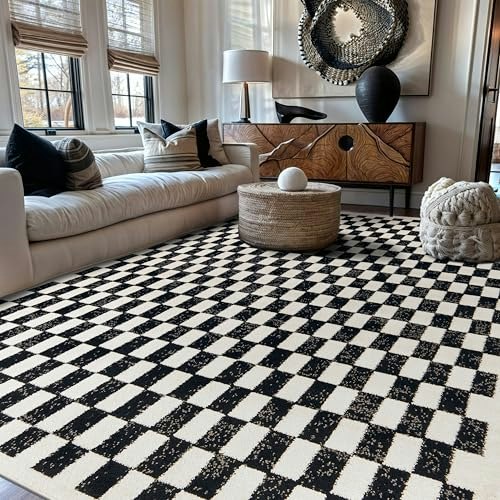 Rugshop 5' x 7' Contemporary Checkered Grid Area Rug: $80.16 Rugshop 5' x 7' Contemporary Checkered Grid Area Rug: $80.16