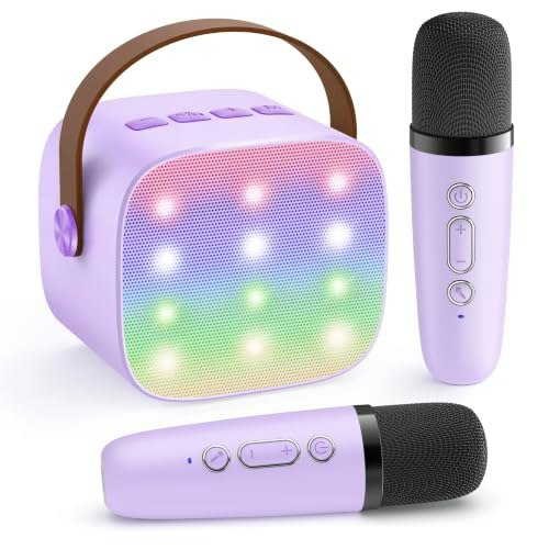 YLL Portable Karaoke Machine with 2 Microphones: $19.99 YLL Portable Karaoke Machine with 2 Microphones: $19.99