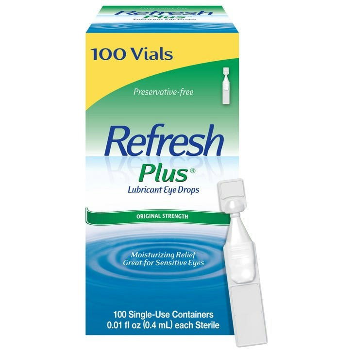 Refresh Plus Preservative-Free Lubricant Eye Drops, 100 Single-Use Containers: $22 Refresh Plus Preservative-Free Lubricant Eye Drops, 100 Single-Use Containers: $22