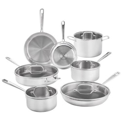 T-fal 12-Piece Tri-Ply Stainless Steel Cookware Set for $140 + free shipping