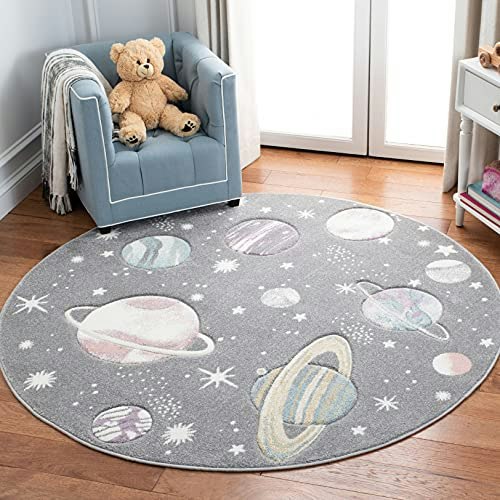 Safavieh Carousel Kids 6'7" Round Rug: $130 Safavieh Carousel Kids 6'7" Round Rug: $130
