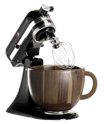 SpaceAid Wooden Bowl w/ Handle for Stand Mixer for $65 + free shipping