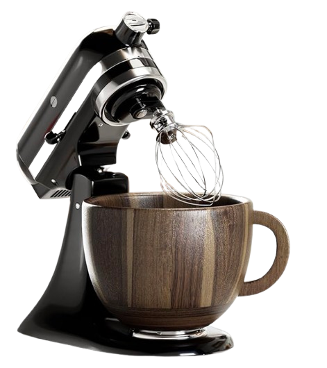 SpaceAid Wooden Bowl w/ Handle for Stand Mixer: $65 SpaceAid Wooden Bowl w/ Handle for Stand Mixer: $65