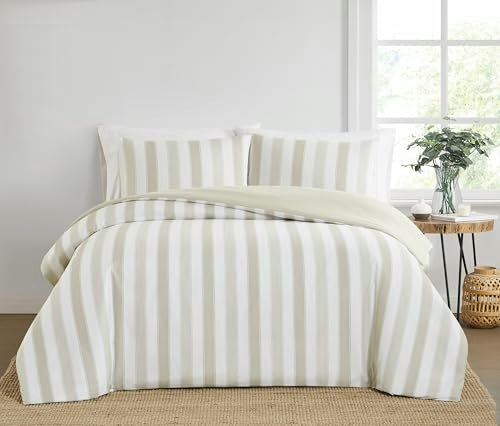 Truly Soft Aiden Stripe 3-Piece Full/Queen Comforter Set: $63 Truly Soft Aiden Stripe 3-Piece Full/Queen Comforter Set: $63