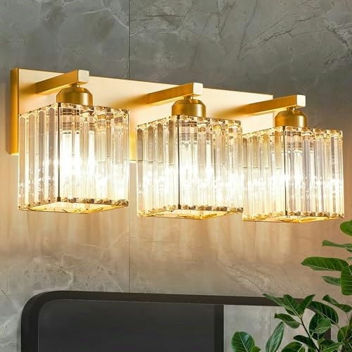 DiamondForge 3-Light Crystal Bathroom Vanity Light: $54.12 DiamondForge 3-Light Crystal Bathroom Vanity Light: $54.12