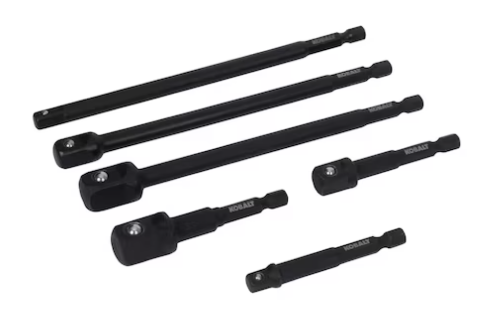 Kobalt 6-Piece 1/4" Impact Socket Adapter Set: $7.98