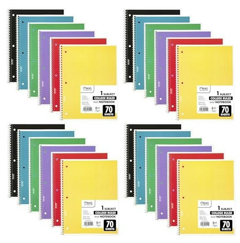 Mead College Ruled 1-Subject Spiral Notebook 24-Pack: $34 Mead College Ruled 1-Subject Spiral Notebook 24-Pack: $34