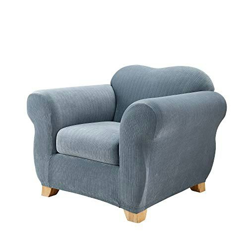 SureFit Stretch Pinstripe Box Cushion Chair Slipcover: $45.65