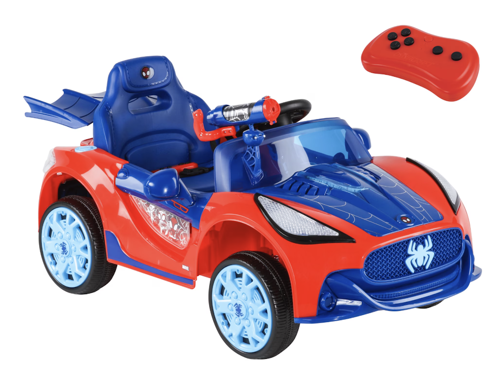 Dynacraft Spider-Man 6V Super Car Ride-On: $98