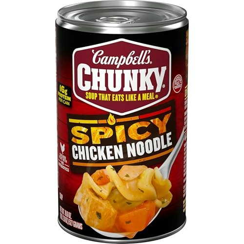 Campbell's Chunky Spicy Chicken Noodle Soup 18.6-oz. Can: $1.90 Campbell's Chunky Spicy Chicken Noodle Soup 18.6-oz. Can: $1.90