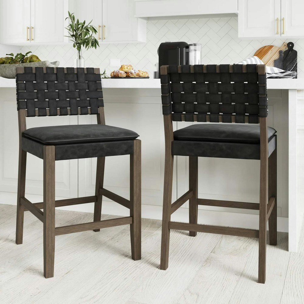 Nathan James Cohen Faux Leather Counter Height Barstool 2-Pack: $463.99 Nathan James Cohen Faux Leather Counter Height Barstool 2-Pack: $463.99
