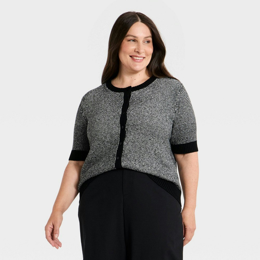 A New Day Women's Short Sleeve Button-Front Cardigan: $30 A New Day Women's Short Sleeve Button-Front Cardigan: $30