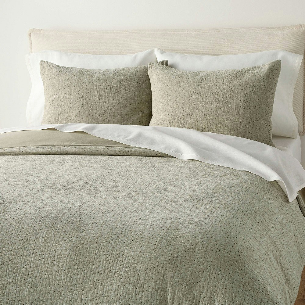 Hearth & Hand with Magnolia Full/Queen Gauze Stitch Pin Dot Duvet Cover Set: $79.99 Hearth & Hand with Magnolia Full/Queen Gauze Stitch Pin Dot Duvet Cover Set: $79.99