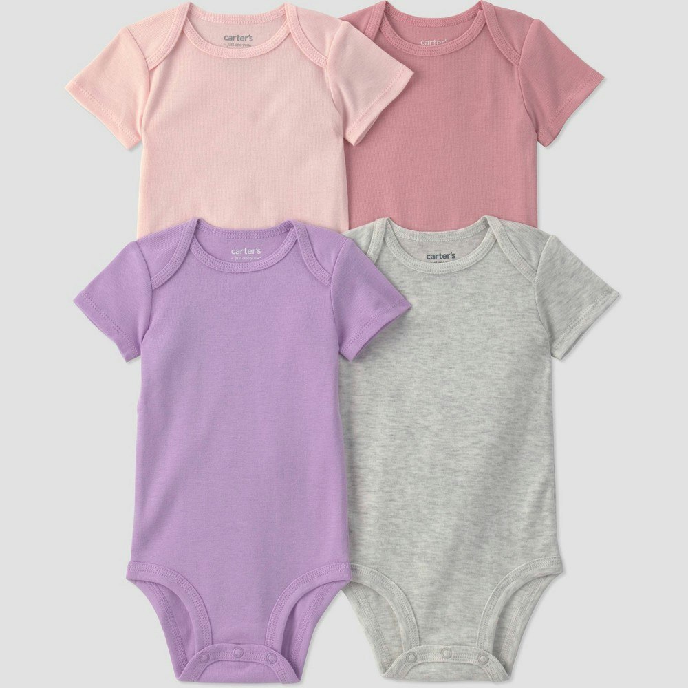 Carter's Just One You Baby Girls' Short Sleeve Bodysuits 4-Pack: $11 Carter's Just One You Baby Girls' Short Sleeve Bodysuits 4-Pack: $11