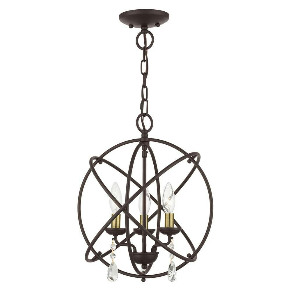 Cahill 15.5-inch 3-Light Bronze Convertible Mini Chandelier: $119.23 Cahill 15.5-inch 3-Light Bronze Convertible Mini Chandelier: $119.23