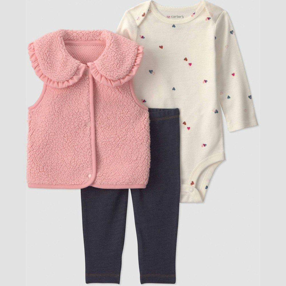 Carter's Just One You Baby Girls' 3-Piece Heart Bodysuit Pants and Vest Set: $19 Carter's Just One You Baby Girls' 3-Piece Heart Bodysuit Pants and Vest Set: $19
