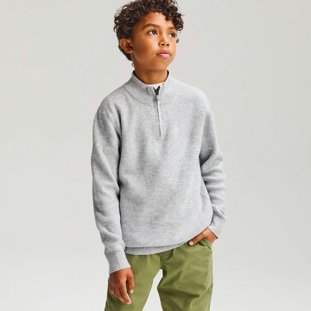 Cat & Jack Boys' Quarter Zip Mockneck Pullover Sweater: $25 Cat & Jack Boys' Quarter Zip Mockneck Pullover Sweater: $25