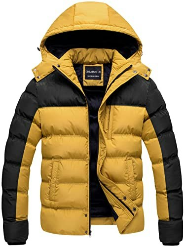 Creatmo US Men's Thicken Insulated Water-Resistant Puffer Jacket: $50.55 Creatmo US Men's Thicken Insulated Water-Resistant Puffer Jacket: $50.55