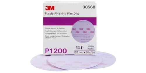 3M 5" P1200 Grit Hookit Purple Finishing Film Disc: $44.54 3M 5" P1200 Grit Hookit Purple Finishing Film Disc: $44.54