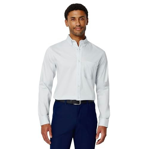 Amazon Essentials Men's Slim Fit Stretch Wrinkle-Free Dress Shirt: $14.46