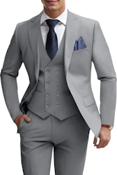 Men's 3-Piece Double Breasted Slim Fit Suit for from $48 + free shipping