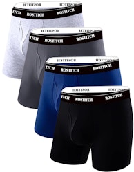 Men's Cotton Boxer Briefs 4-Pack for from $13 + free shipping w/ Prime