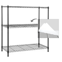 3-Tier Carbon Steel Wire Garage Storage Shelving Unit for $56 + free shipping