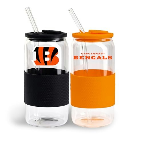 Cincinnati Bengals 2-Pack Glasses with Silicone Grip and Lid: $20.47 Cincinnati Bengals 2-Pack Glasses with Silicone Grip and Lid: $20.47