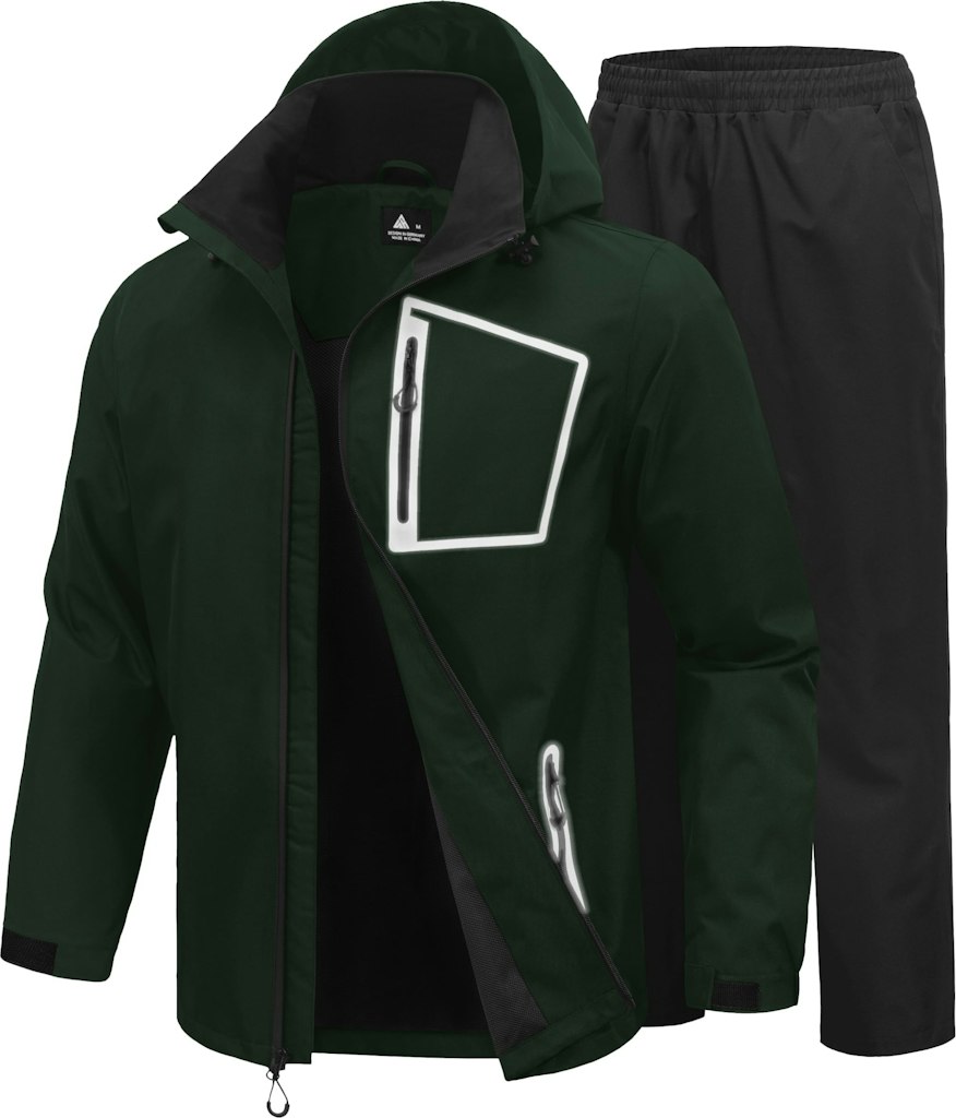 Swisswell Men's Reflective Waterproof Rain Suit: $20