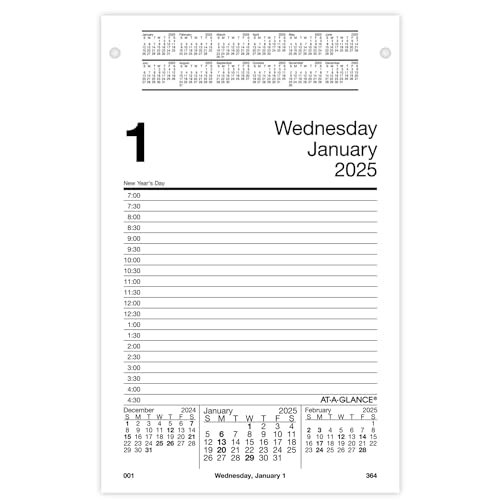 AT-A-GLANCE 2025 5" x 8" Daily Desk Calendar Refill: $14.74 AT-A-GLANCE 2025 5" x 8" Daily Desk Calendar Refill: $14.74