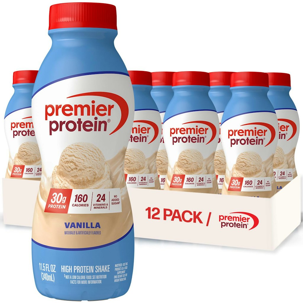 Premier Protein 30g High Protein Vanilla Shake, 12-Pack: $20 Premier Protein 30g High Protein Vanilla Shake, 12-Pack: $20