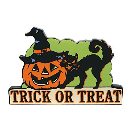 Department 56 Village Halloween Trick or Treat Sign Figurine: $7.95 Department 56 Village Halloween Trick or Treat Sign Figurine: $7.95