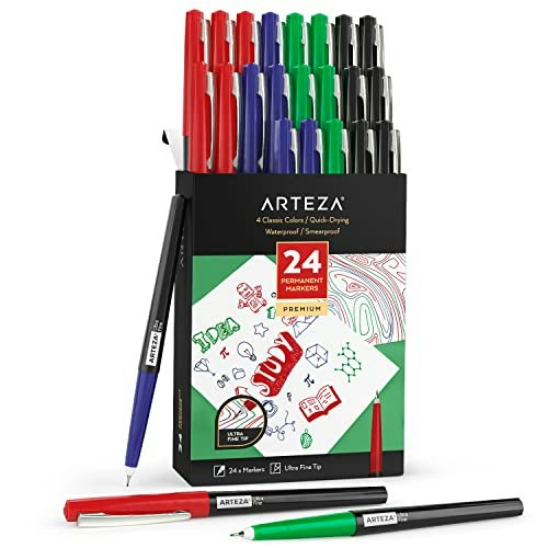 Arteza Permanent Markers 24-Pack: $8.90 Arteza Permanent Markers 24-Pack: $8.90