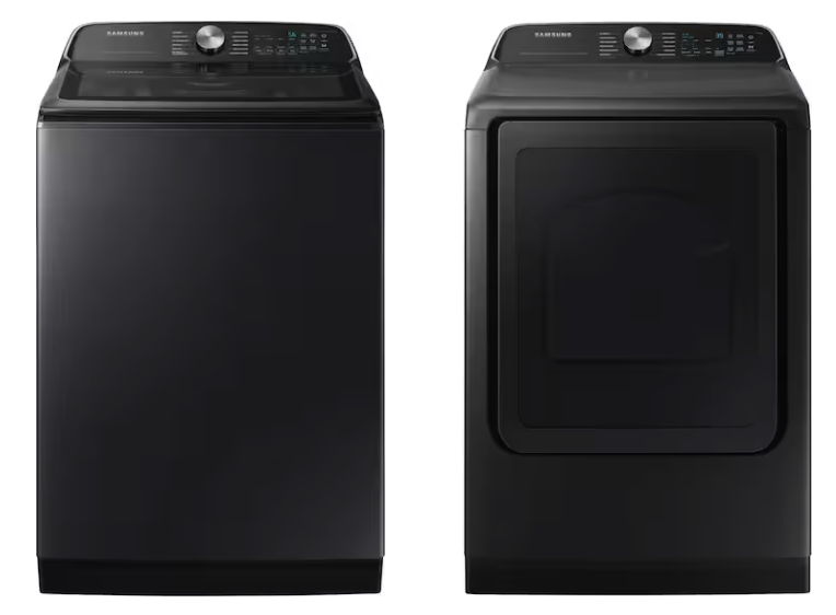 Samsung 5.5 Cu. Ft. Top Load Washer & 7.4 Cu. Ft. Electric Dryer Bundle: $1,500 Samsung 5.5 Cu. Ft. Top Load Washer & 7.4 Cu. Ft. Electric Dryer Bundle: $1,500