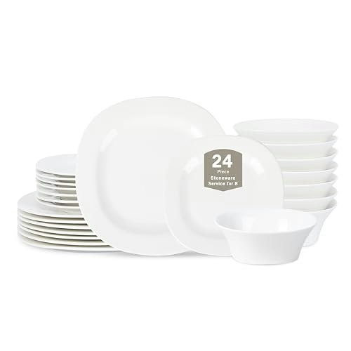 Stone Lain Quadro 24-Piece Porcelain Dinnerware Set: $92.20