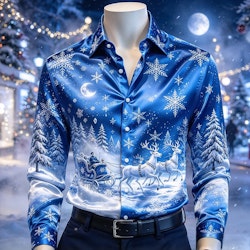 Christmas Snowflake Satin Dress Shirt for 2 for $15 + $18 shipping