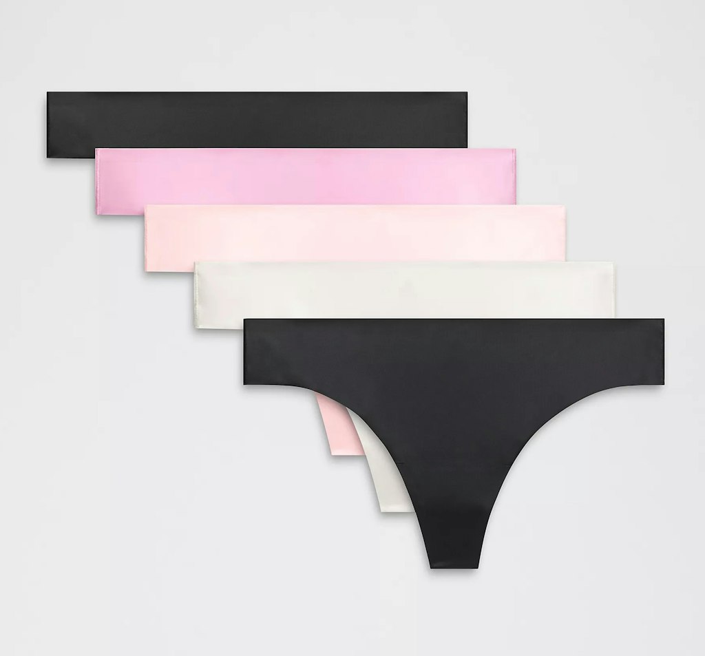 lululemon Women's InvisiWear Mid-Rise Thong Underwear 5-Pack: $59 lululemon Women's InvisiWear Mid-Rise Thong Underwear 5-Pack: $59