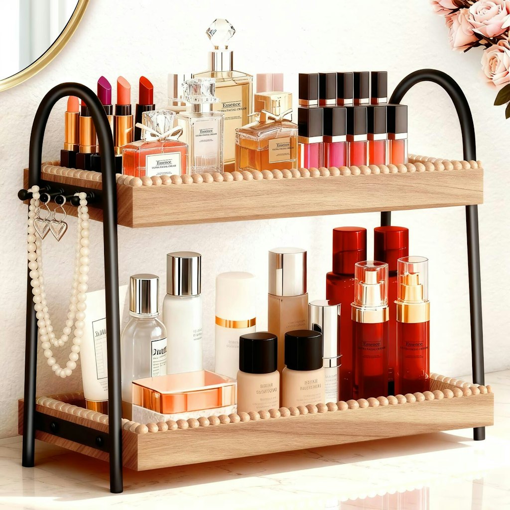 2-Tier Bathroom Vanity Countertop Organizer: $25 2-Tier Bathroom Vanity Countertop Organizer: $25