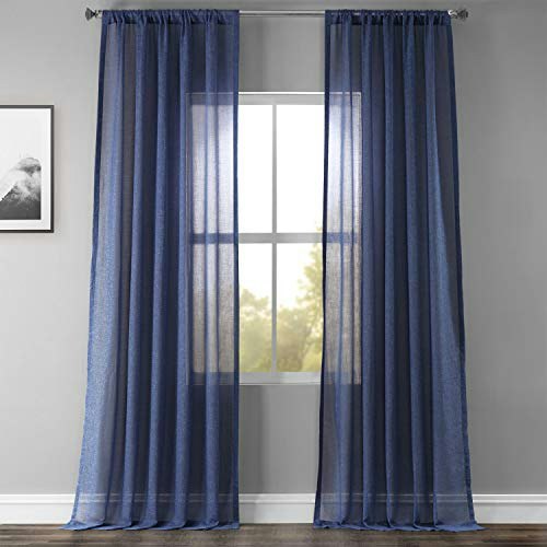 Half Price Drapes 50" x 120" Linen Sheer Curtain Panel: $9