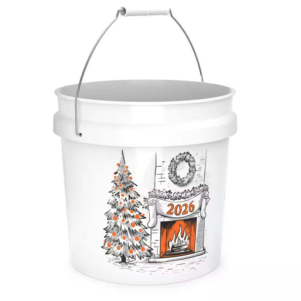 Home Depot 2-Gallon White Holiday Bucket: $2.88