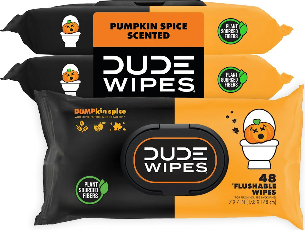 Dude Wipes Pumpkin Spice Adult Flushable Wipes 144-Pack: $6.16 via Sub. & Save Dude Wipes Pumpkin Spice Adult Flushable Wipes 144-Pack: $6.16 via Sub. & Save