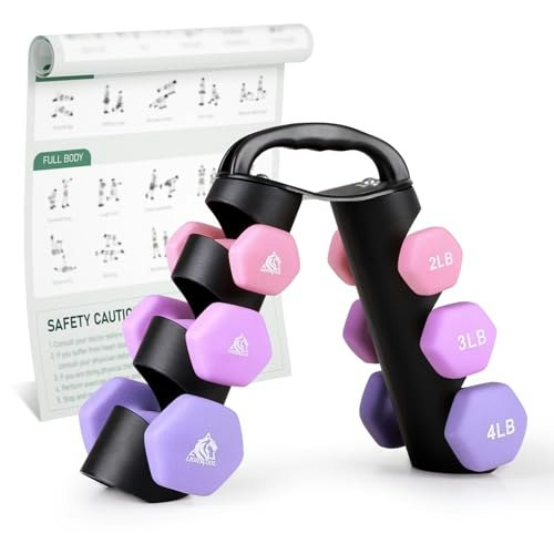 Lionscool 2-lb 3-lb 4-lb Neoprene Dumbbell Set with Rack: $52.99 Lionscool 2-lb 3-lb 4-lb Neoprene Dumbbell Set with Rack: $52.99