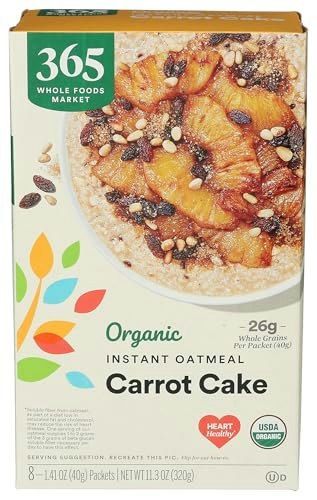 365 by Whole Foods Market Organic Carrot Cake Instant Oatmeal 8-Count: $3.99