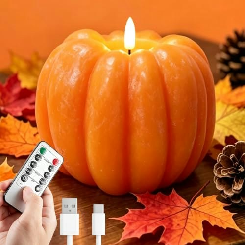 Flameless Wax Pumpkin Candle: $11.99