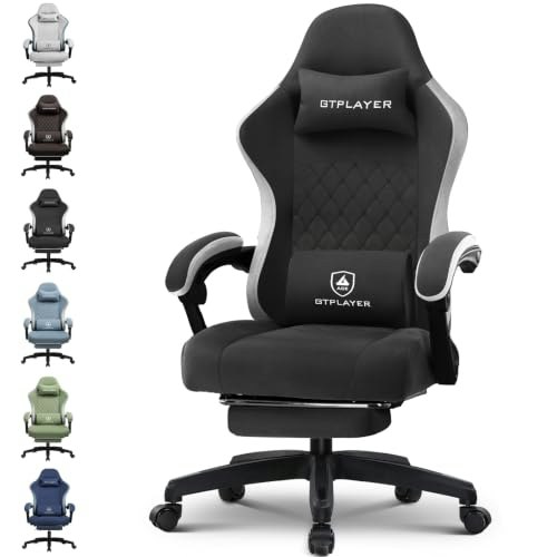 GTPLAYER Ergonomic Gaming Chair with Footrest: $109.12