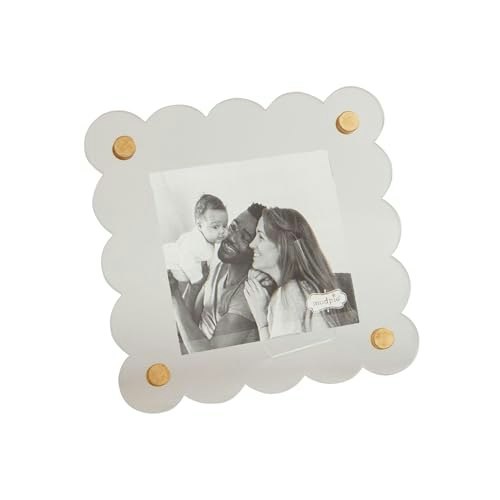 Mud Pie 4 1/2-inch Square Scallop Acrylic Frame: $12.68