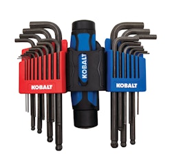 Kobalt 22-Piece Assorted Metric & SAE Ball End Hex Key Set for $16 + free shipping