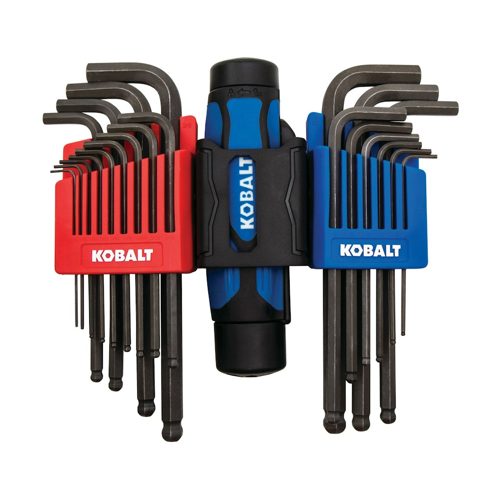 Kobalt 22-Piece Assorted Metric & SAE Ball End Hex Key Set: $16