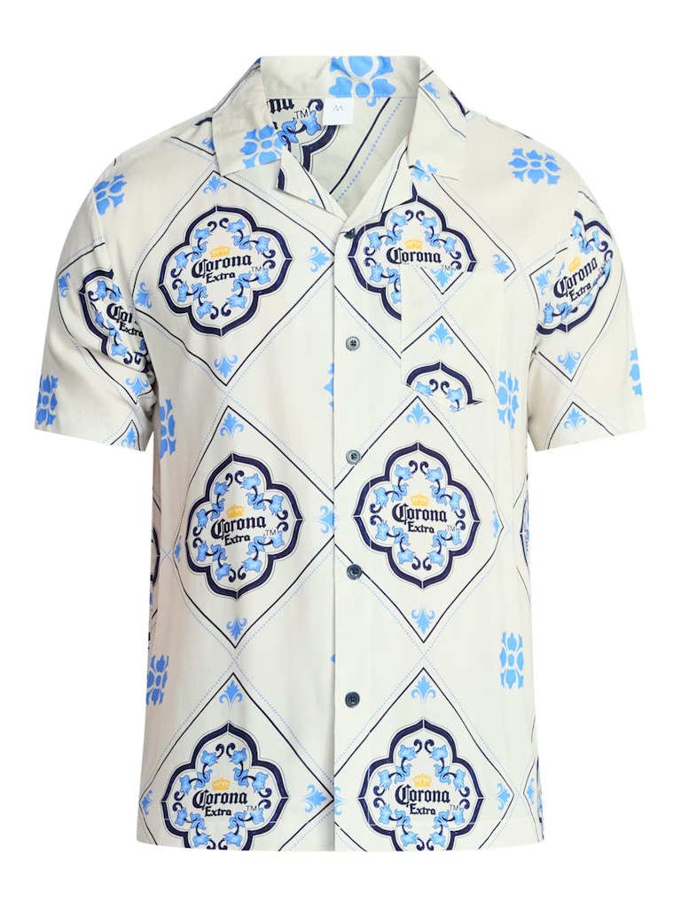 Corona Men's Graphic Button-Up Shirt: $3.88