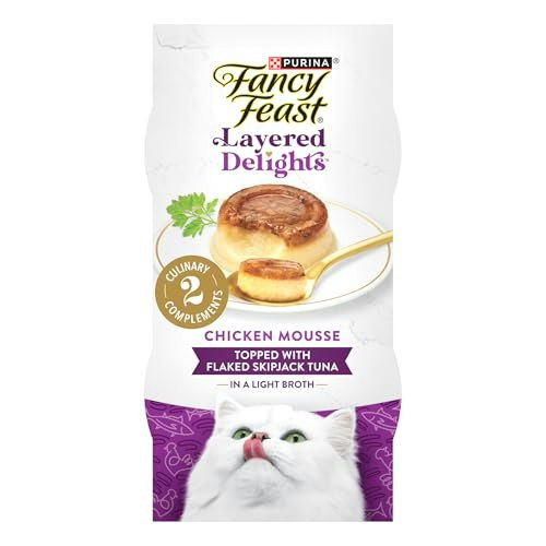 Purina Fancy Feast Layered Delights Chicken Mousse and Tuna Wet Cat Treats 8-Pack: $11.91 Purina Fancy Feast Layered Delights Chicken Mousse and Tuna Wet Cat Treats 8-Pack: $11.91